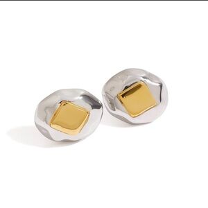 Elegant Silver and Gold Earrings